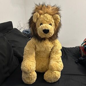 Guns Brand Plush L/Med Lion Stuffed Animal – Soft Yellow Teddy with Brown Mane